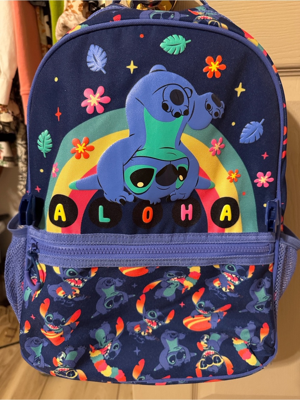 Disney Store: Stitch Aloha' Backpack with Detachable Lunchbox